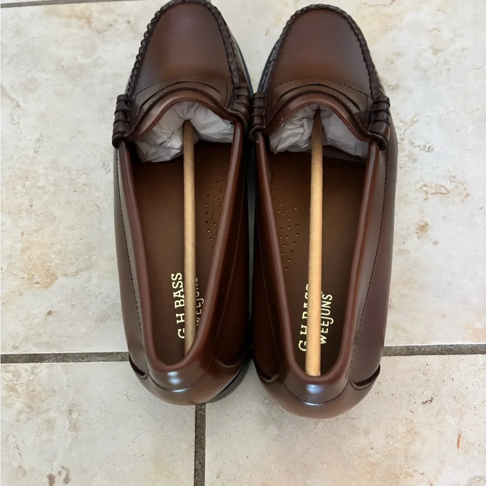 G.H. Bass & Co. Tan Leather Slip-Ons - Picture 4 of 5